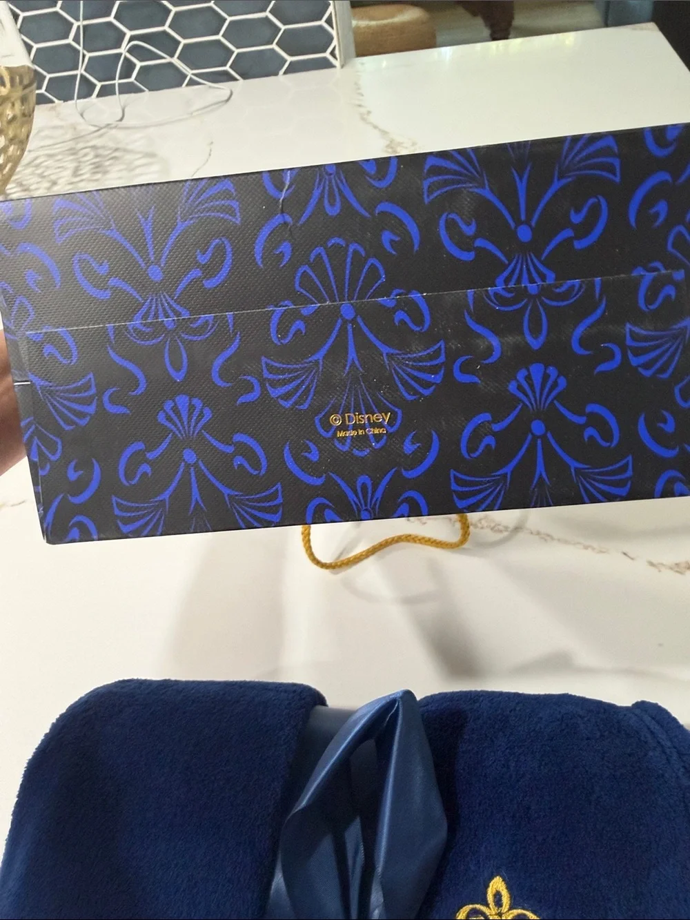 NWOT Disney Club 33 Candlelight 2014 Plush Blue Throw Blanket Rare